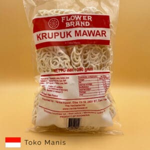 FLOWER BRAND Krupuk Mawar Unbake 250 gr (FLOWER BRAND Krupuk Mawar Mentah 250 gr)