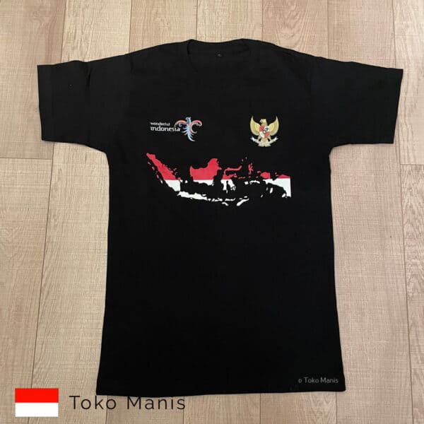 Adult T-shirt Men with Wonderful Indonesia Image Size S, M, L, XL, 2XL,3XL,4XL