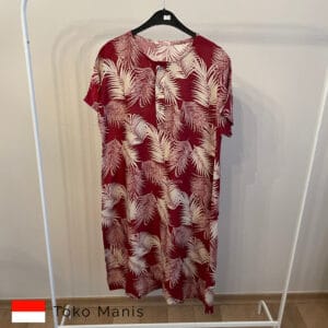 ACH SLEEPWEAR Daster One Size Red Leaf