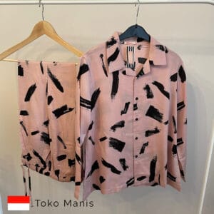ACH SLEEPWEAR One Set Abstrak Pink