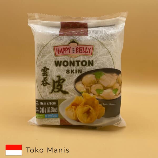 HAPPY BELLY Wonton Skin 9 cm 300 gr *FROZEN * PICK UP ONLY
