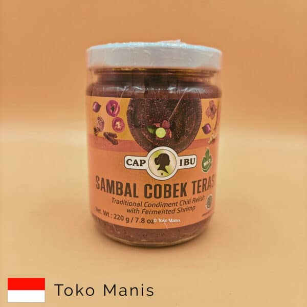CAP IBU Sambal Cobek Terasi Mild 220 g (CAP IBU Traditional Condiment Chili Relish with Fermented Shrimp 220 g)
