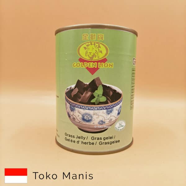 GOLDEN LION Grass Jelly 540 g (Cingcau Hitam)